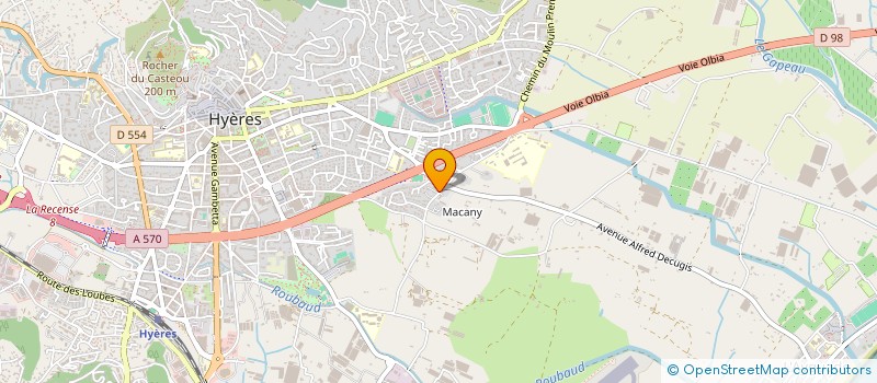 localisation de l'entreprise SYNDICAT AGRICOLE ET HORTICOLE DE HYERES MARCHE PAYSAN à HYERES