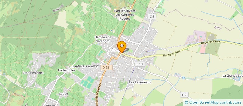 localisation de l'entreprise SYNDICAT APICOL DEPARTEMENTAL DE S ET L  GIVRY