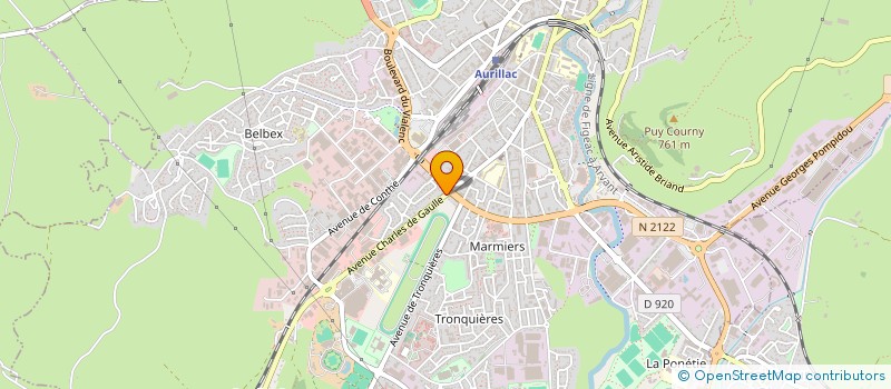 localisation de l'entreprise SYNDICAT ARTISANS DU BATIMENT DU CANTAL à AURILLAC