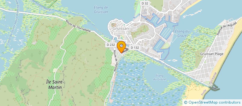 localisation de l'entreprise SYNDICAT AUTONOME DE LA VIGNE ET DU VIN  GRUISSAN