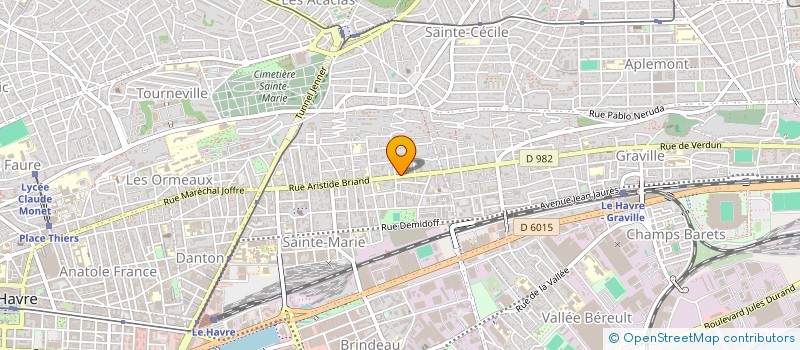 localisation de l'entreprise SYNDICAT BENEVOLE DE COPROPRIETE DU 353 ET 353 BIS RUE ARISTIDE BRIAND AU HAVRE à LE HAVRE