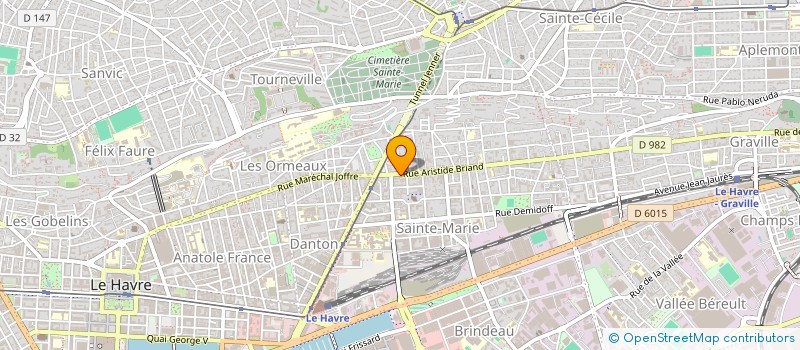 localisation de l'entreprise SYNDICAT BRIAND à LE HAVRE