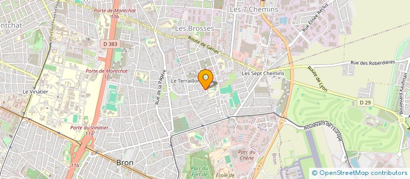 localisation de l'entreprise SYNDICAT BRON TERRAILLON  BAT F  BRON