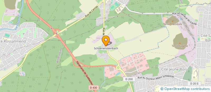 localisation de l'entreprise SYNDICAT CFDT METALLURGIE HAUT RHIN  WITTENHEIM