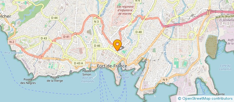 localisation de l'entreprise SYNDICAT CFDT POSTES TELECOMS à FORT-DE-FRANCE