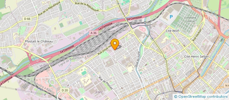 localisation de l'entreprise SYNDICAT CFTC DES POSTES ET TELECOMMUNICATIONS DU HAUT RHIN  MULHOUSE