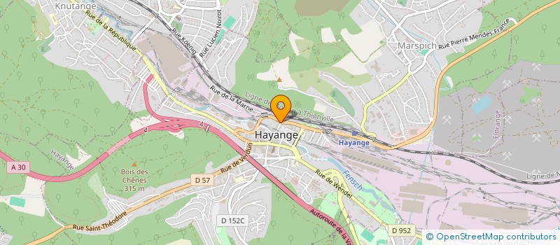 localisation de l'entreprise SYNDICAT CFTC MINES FER EST à HAYANGE