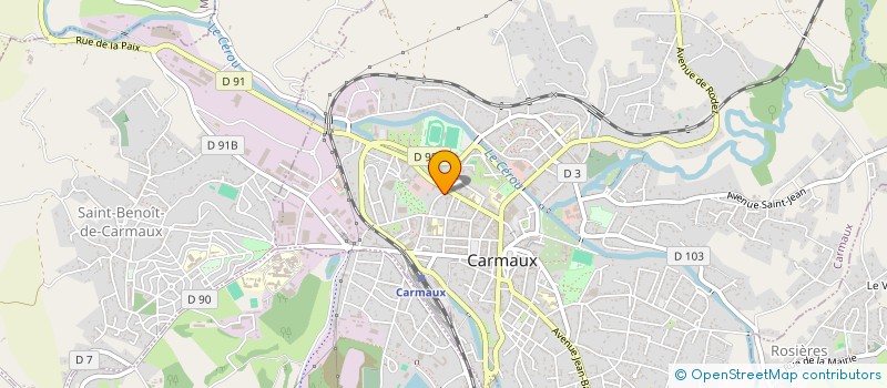 localisation de l'entreprise SYNDICAT CGT DES TERRITORIAUX DU BASSIN DE CARMAUX  CARMAUX