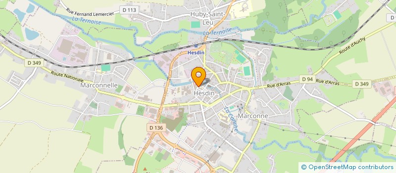 localisation de l'entreprise SYNDICAT CGT DU CENTRE HOSPITALIER D'HESDIN  HESDIN-LA-FORET