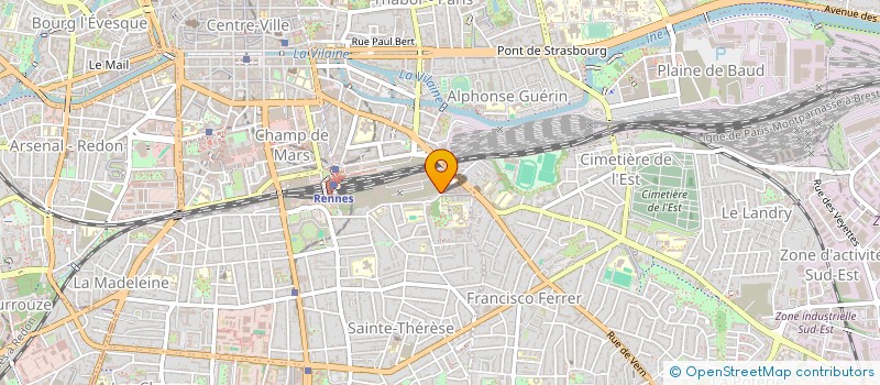 localisation de l'entreprise SYNDICAT CHEMINOTS C G T  RENNES