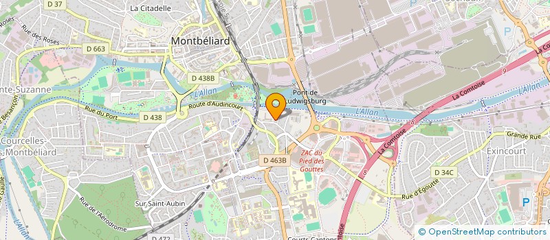 localisation de l'entreprise SYNDICAT CHIMIE ENERGIE CFDT FRANCHE-COMTE  MONTBELIARD
