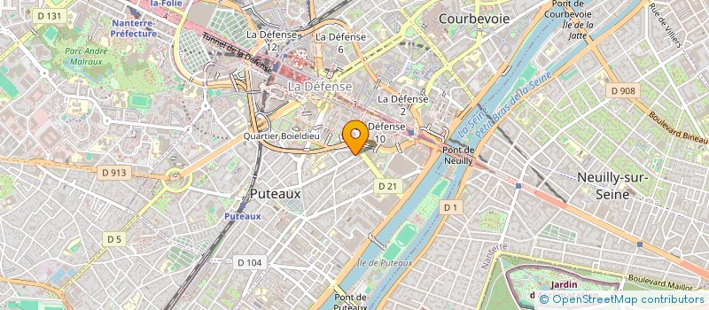 localisation de l'entreprise SYNDICAT CHIMIE ORGANIQUE DE BASE  PUTEAUX