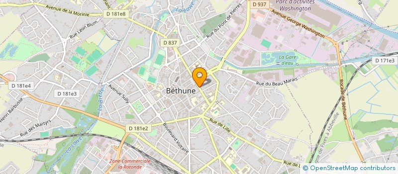 localisation de l'entreprise SYNDICAT CHIRURGIENS DENTISTES DU P D C  BETHUNE