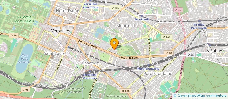 localisation de l'entreprise SYNDICAT CHIRURGIENS DENTISTES YVELINES à VERSAILLES