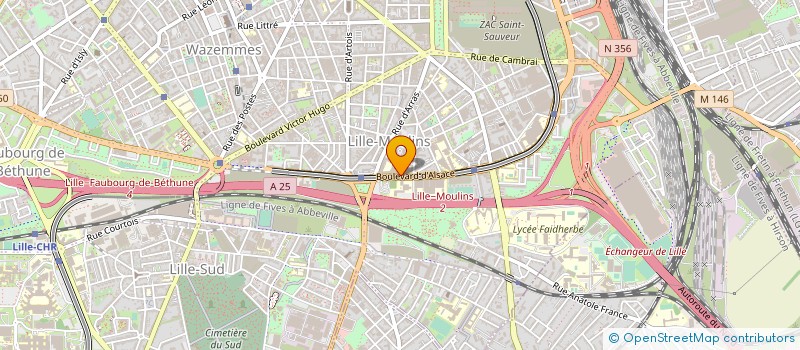 localisation de l'entreprise SYNDICAT CO PROPRIETAIRES RES ALSACE à LILLE