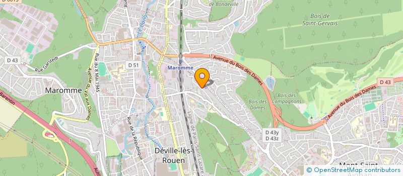 localisation de l'entreprise SYNDICAT COP MONT MALADES 14 16 18 20  DEVILLE-LES-ROUEN