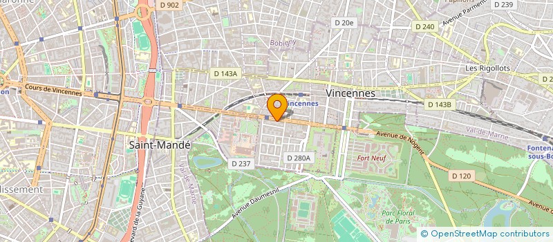 localisation de l'entreprise SYNDICAT COPR 35 ET 35BIS AV DE PARIS à VINCENNES