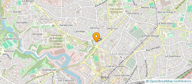 localisation de l'entreprise SYNDICAT COPRO 12 RUE BOSSUET à BREST