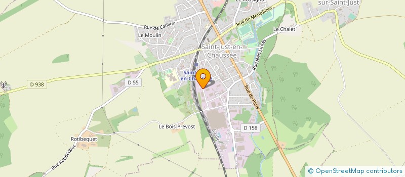 localisation de l'entreprise SYNDICAT COPRO 22 RUE ARISTIDE BRIAND  SAINT-JUST-EN-CHAUSSEE