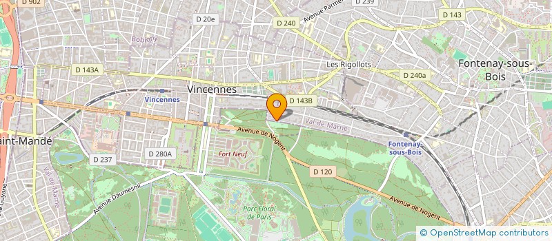 localisation de l'entreprise SYNDICAT COPRO 60AVE DAME BLANCHE à VINCENNES