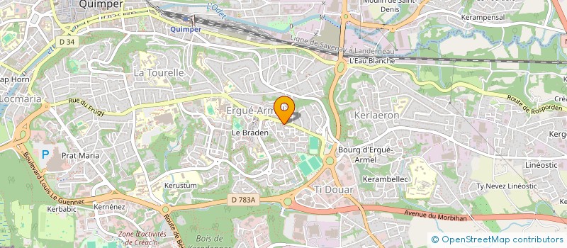 localisation de l'entreprise SYNDICAT COPRO DES TERRASSES DU ROZOLEN  QUIMPER