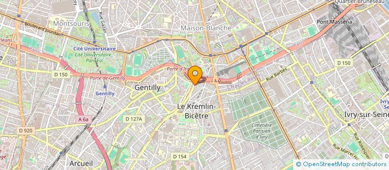 localisation de l'entreprise SYNDICAT COPROP 5 R ELISEE RECLUS  LE KREMLIN-BICETRE