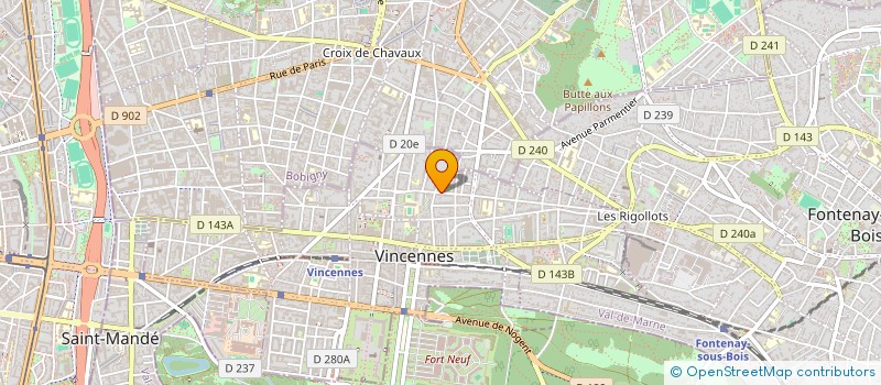 localisation de l'entreprise SYNDICAT COPROP 57 RUE DIDEROT à VINCENNES