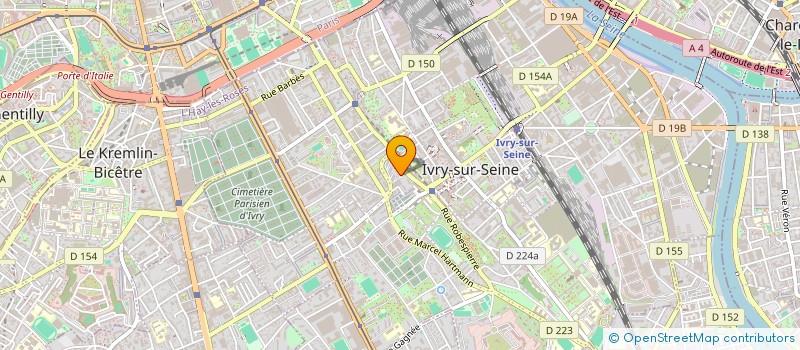 localisation de l'entreprise SYNDICAT COPROP 92 AV MAURICE THOREZ à IVRY-SUR-SEINE