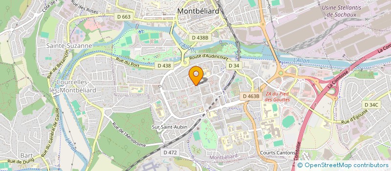 localisation de l'entreprise SYNDICAT COPROP. BAT 29 RUE PT CHENOIS  MONTBELIARD