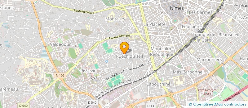 localisation de l'entreprise SYNDICAT COPROP LE VALLON  NIMES