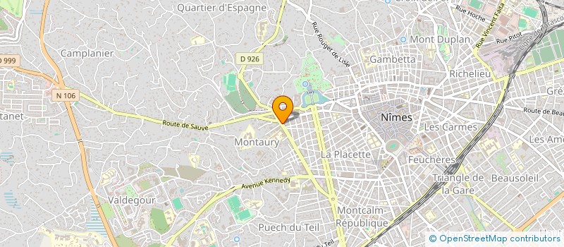 localisation de l'entreprise SYNDICAT COPROP LES PALMIERS à NIMES