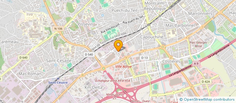 localisation de l'entreprise SYNDICAT COPROP LES SAULES 37  NIMES