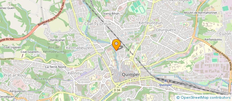 localisation de l'entreprise SYNDICAT COPROP RESIDENCE 400 LE STEIR  QUIMPER