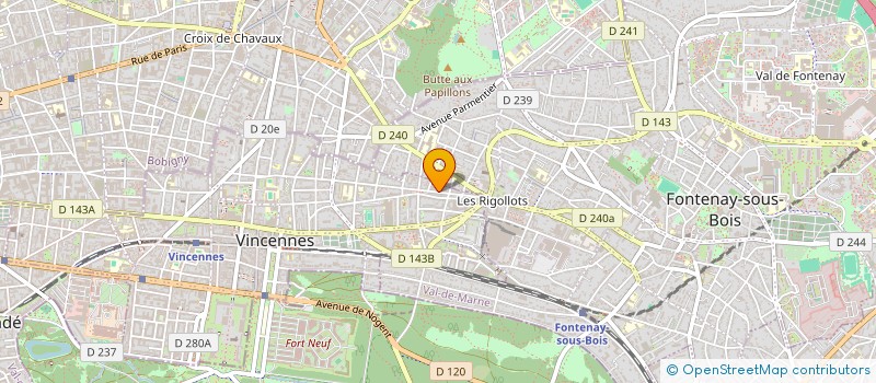 localisation de l'entreprise SYNDICAT COPROPR 223 RUE DIDEROT à VINCENNES