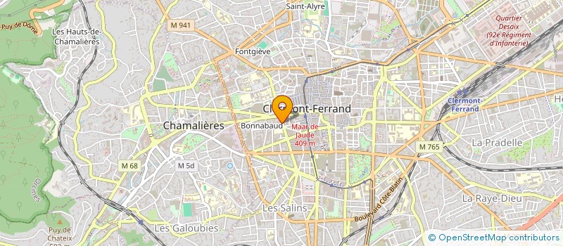 localisation de l'entreprise SYNDICAT COPROPR 4 R BONNABAUD  CLERMONT-FERRAND