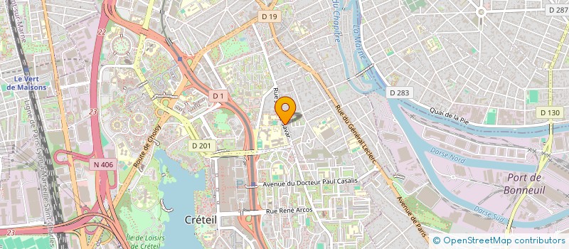 localisation de l'entreprise SYNDICAT COPROPR 56 R JULIETTE SAVAR  CRETEIL