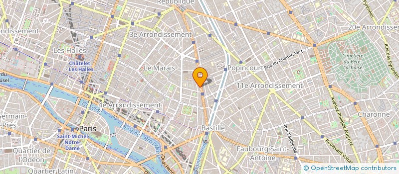 localisation de l'entreprise SYNDICAT COPROPR 73 BD BEAUMARCHAIS  PARIS