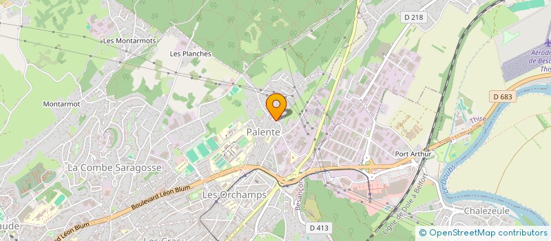 localisation de l'entreprise SYNDICAT COPROPR ESPACE INDUSTR PALENTE  BESANCON