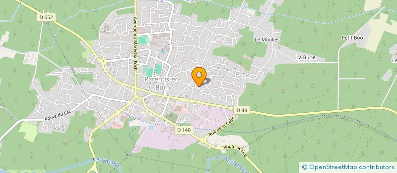 localisation de l'entreprise SYNDICAT COPROPRI BATS 135-136-137-  PARENTIS-EN-BORN