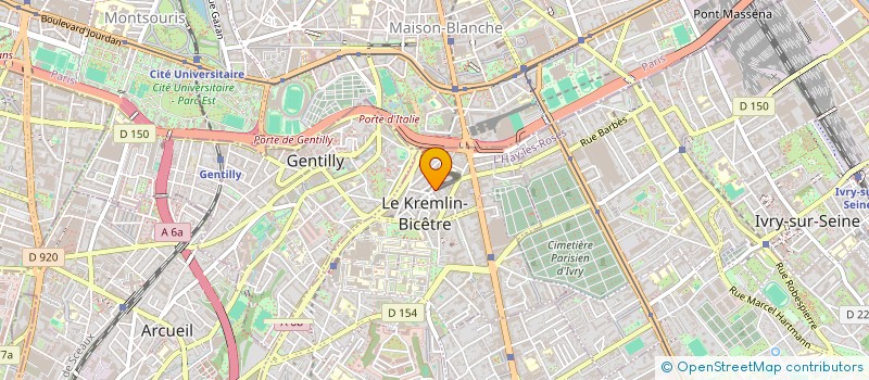 localisation de l'entreprise SYNDICAT COPROPRIET 21 RUE DU 14JUILLET  LE KREMLIN-BICETRE