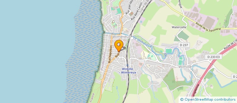 localisation de l'entreprise SYNDICAT COPROPRIET RESIDENCE CENTRALE  WIMEREUX