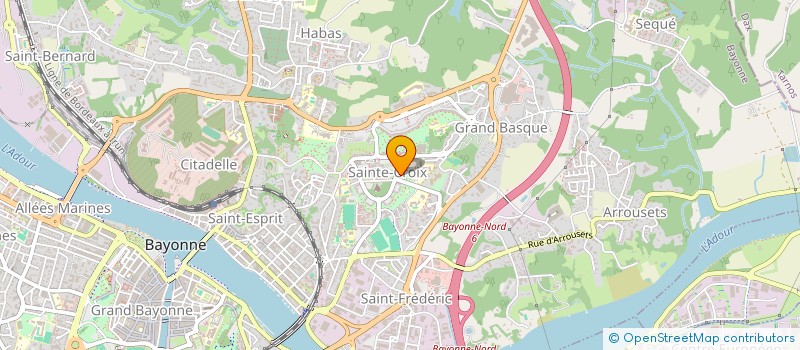 localisation de l'entreprise SYNDICAT COPROPRIET RESIDENCE STE CROIX  BAYONNE