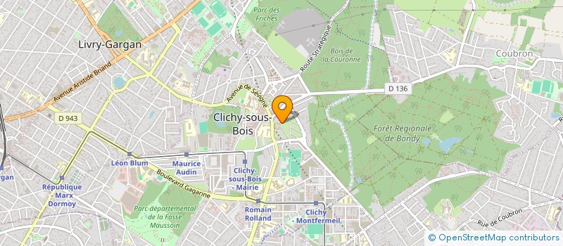 localisation de l'entreprise SYNDICAT COPROPRIETAIRE DOMAINE PELOUSE à CLICHY-SOUS-BOIS