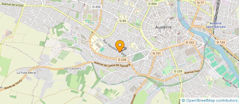 localisation de l'entreprise SYNDICAT COPROPRIETAIRE THEODORE DE BEZE  AUXERRE