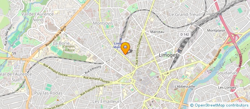 localisation de l'entreprise SYNDICAT COPROPRIETAIRES 17 R FONDERIE à LIMOGES