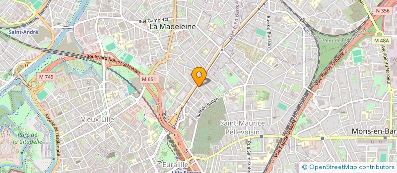 localisation de l'entreprise SYNDICAT COPROPRIETAIRES 172 REPUBLIQUE à LA MADELEINE