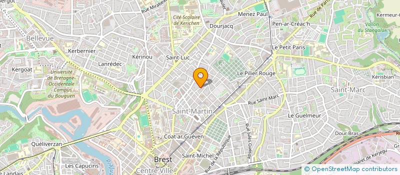 localisation de l'entreprise SYNDICAT COPROPRIETAIRES 41 RUE BRUAT à BREST