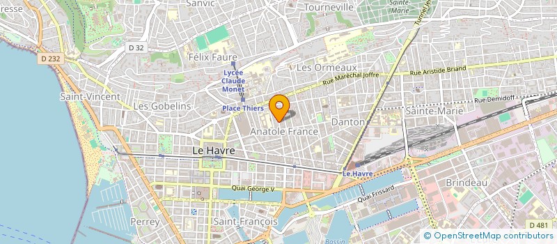 localisation de l'entreprise SYNDICAT COPROPRIETAIRES 50 RUE EYRIES à LE HAVRE