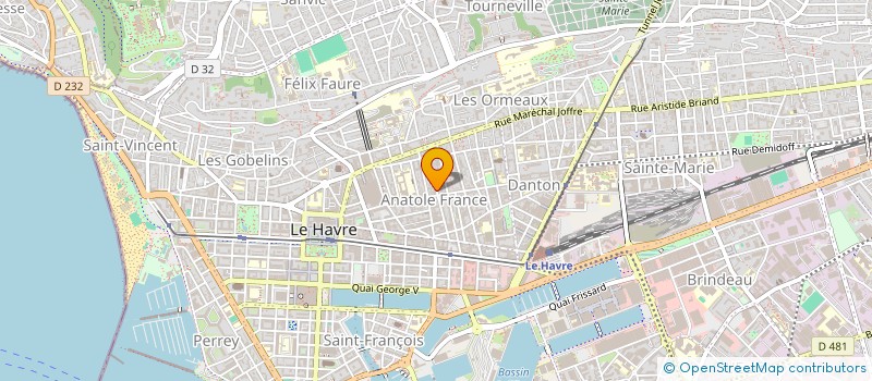 localisation de l'entreprise SYNDICAT COPROPRIETAIRES CENTRE à LE HAVRE