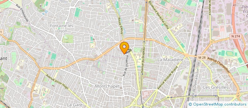 localisation de l'entreprise SYNDICAT COPROPRIETAIRES JOUVENCELLES à FONTAINE-LES-DIJON